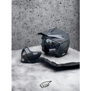 X1-X Seul Tokyo 2 Mat Siyah Modüler Kask, ''sticker Hediyeli''