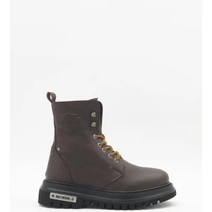 Harley Davidson Dearie Brown Baskılı Deri Kadın Bot