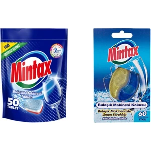 Bulaşık Tableti 50'li + Mintax Bulaşık Makinesi Kokusu