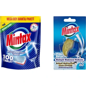 Bulaşık Tableti 100' Lü + Mintax Bulaşık Makinesi Kokusu