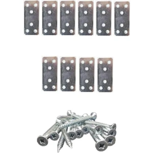 Düz Gönye Metal Mobilya Montaj Aparatı 10 Adet 30X90MM KB71