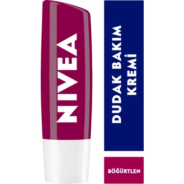 NIVEA Böğürtlen Dudak Bakım Kremi  ve Dudak Parlatıcısı 4,8gr,24 Saat Nem,hafif Bordo Işıltı,doğal