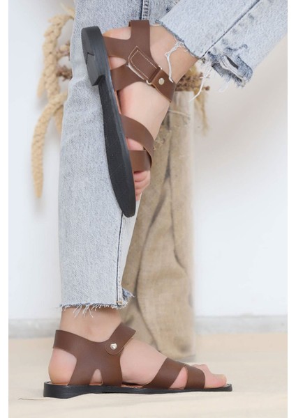 Çapraz Sandalet Kahve - 11777.264. indirimleri