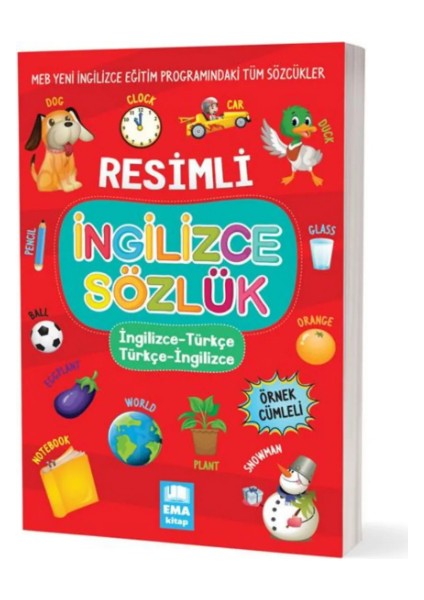 Resimli Ingilizce Sözlük Ingilizce Türkçe Renkli Sözlük 14X19 cm 1 Adet 2,3,4 Sınıf