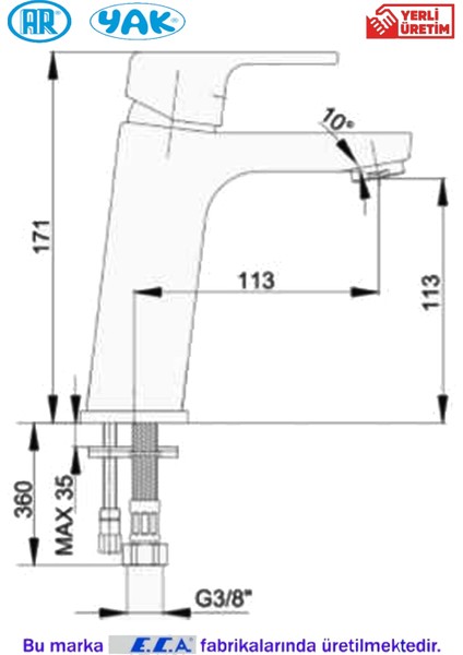 Lunetta Eca Lavabo Bataryası 102188107