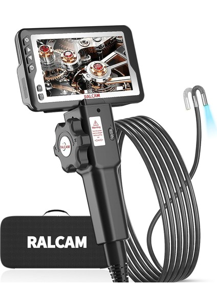 Eklemli Borescope Muayene Kamerası 8.5mm - 4.5 Inc IPS LCD