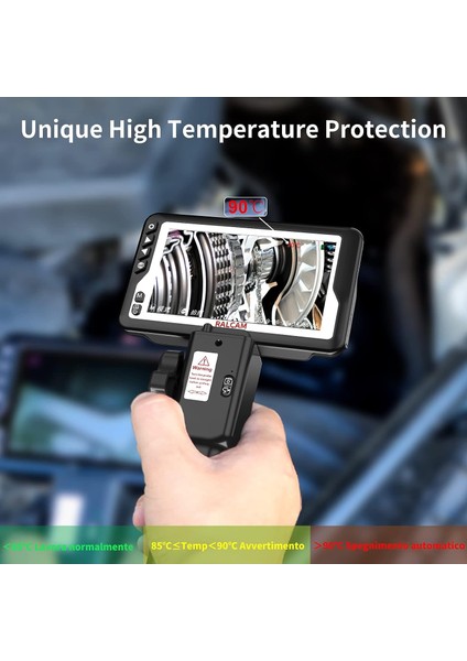 Eklemli Borescope Muayene Kamerası 8.5mm - 4.5 Inc IPS LCD fırsatları