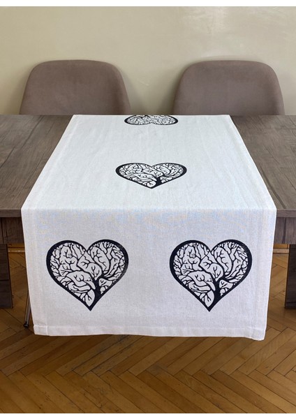 Hayat Ağacı Desenli Runner Tahta Baskılı Taş Baskı Buldan Işi Pamuklu Keten Bezi Şömen Ranır Kalpli fiyatları