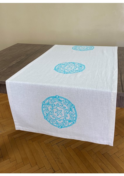 Akvaryum Desenli Runner Tahta Baskılı Taş Baskı Buldan Işi Pamuk Keten Bezi Şömen Ranır Masa Örtüsü fiyatları