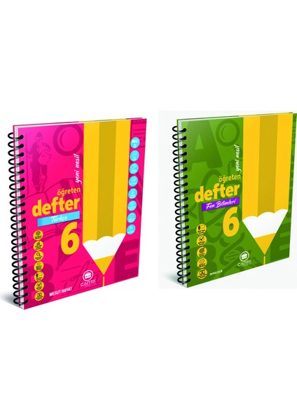 Çanya Yayınları 6. Sınıf Öğreten Defter Türkçe + Fen Bilimleri