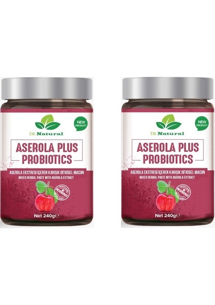 Dr. Natural Aserola Prebiyotik-Probiyotik Acerola Macun 240 Gr. Colon Temizleme Kürü ( 2 Adet )