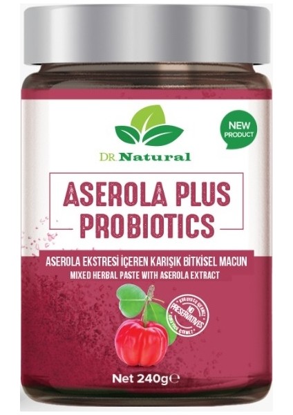 Dr. Natural Aserola Prebiyotik-Probiyotik Acerola Macun 240 Gr. Colon Temizleme Kürü ( 2 Adet )