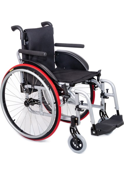 DM-315 Active Hafif Manuel Alüminyum Tekerlekli Sandalye (Oturma Genişliği 38 Cm)