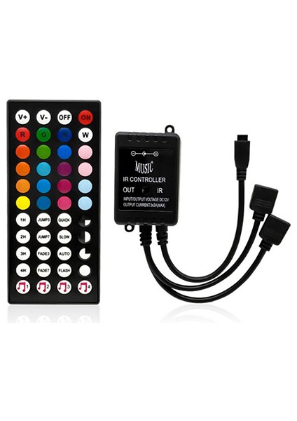 Rgb Şerit LED Kontrol Kit 44 Tuşlu Müziğe Duyarlı Kontrol Kit