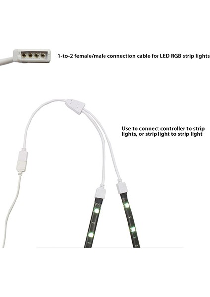 Rgb LED Çoğaltma ve Uzatma Kablosu 1 Giriş 2 Çıkış fiyatları