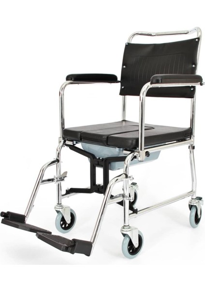 Wollex W689 Klozetli Tuvaletli Tekerlekli Sandalye Engelli Hasta Banyo Tuvalet Sandalyesi