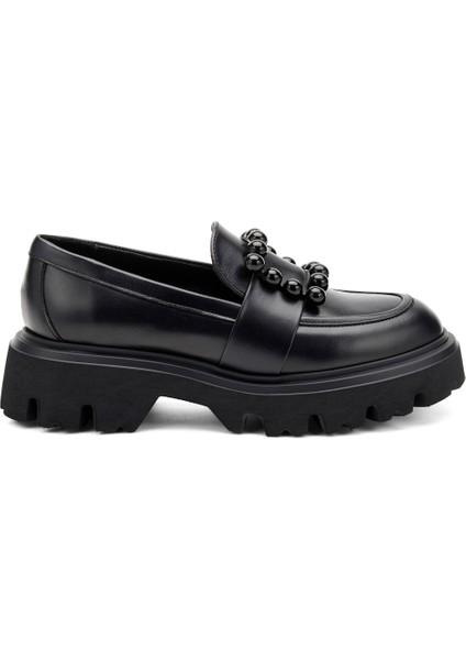 Kadın Oxford/Ayakkabı 85L2 Frau Seta Chunky Mocassin Nero