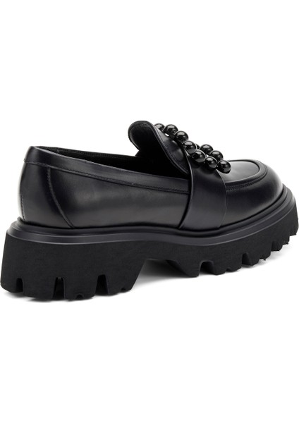 Kadın Oxford/Ayakkabı 85L2 Frau Seta Chunky Mocassin Nero