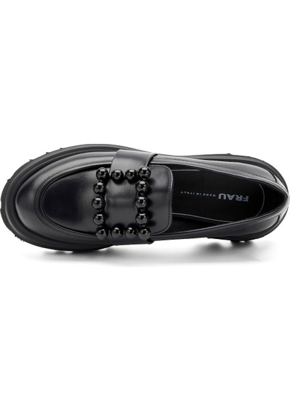 Kadın Oxford/Ayakkabı 85L2 Frau Seta Chunky Mocassin Nero
