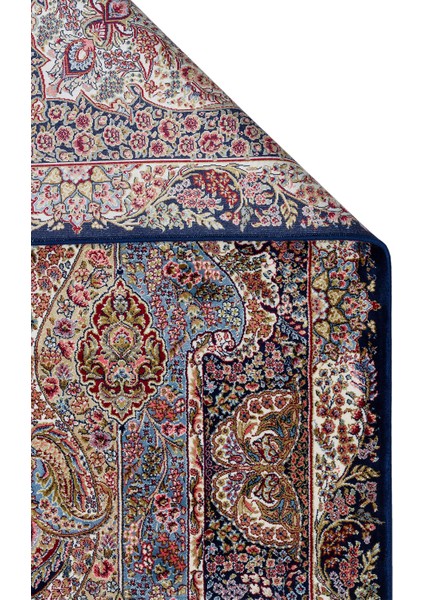 Isfahan Isf 02 Navy Klasik Desenli Yumuşak Dokulu Yüksek Kalite 150 Tarak Sık Dokuma Ipek Halı fiyatları