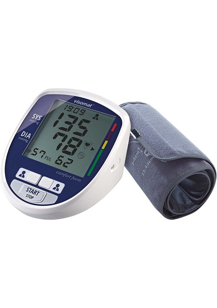 Visomat Comfort Form Çift Hafızalı Üst Koldan Ölçme Tansiyon Aleti