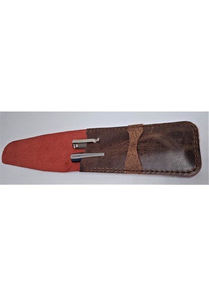 Crazy Hors Gerçek Deri Özel Kalemleriniz Için Kalemlik Kalem Kutu ( 2*3 Kalem Için ) 27 cm 6 cm modelleri