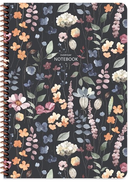 s Keskin A4 80 Yp.kar. Karton Kp.spr.çiçek Defter