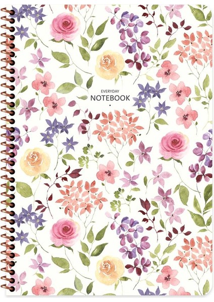 s Keskin A4 80 Yp.kar. Karton Kp.spr.çiçek Defter