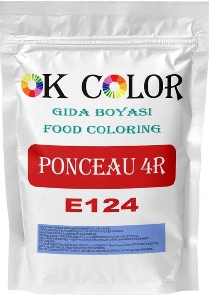 Ponceau 4r E124 Ponso 4r Kırmızı Toz Gıda Boyası 50GR