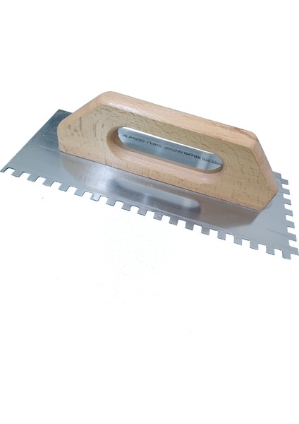 Ahşap Saplı Seramik Malası 30 cm 8x8 Kare Diş