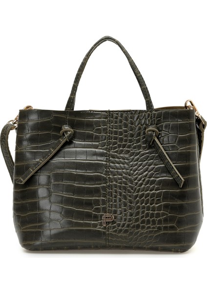 Krk Bolmelı El 3pr Haki Kadın El Çantası