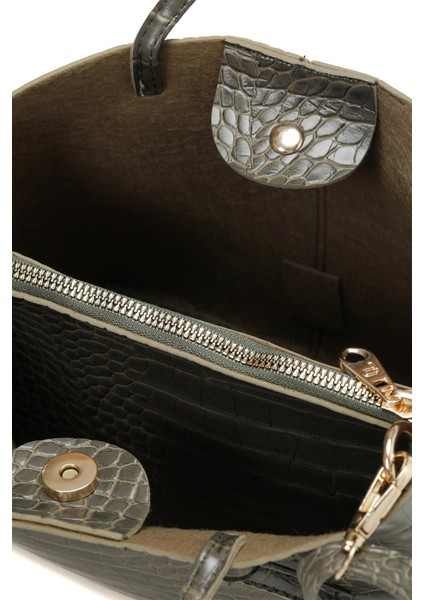 Krk Bolmelı El 3pr Haki Kadın El Çantası fırsatları