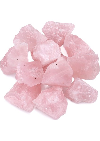 Sertifikalı Ham Işlenmemiş Doğal Pembe Kuvars Taşı Kütle (4-5 Cm)