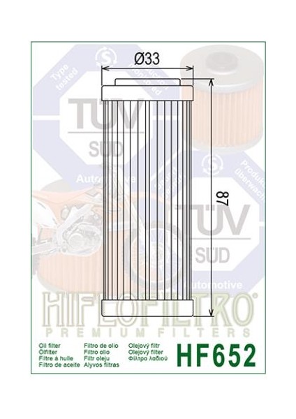 Hiflo HF652 2017-2023 Husqvarna Fe 501 Uyumlu Yağ Filtresi fiyatları