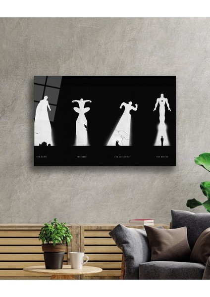 Siyah Beyaz Insan Fotoğrafları Cam Tablo