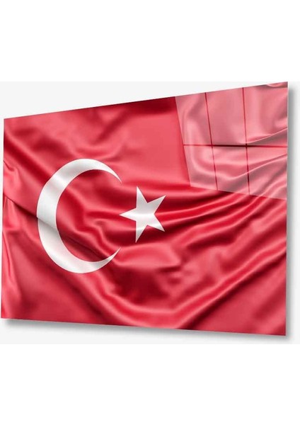 Türk Bayrağı Cam Tablo Turkish Flag