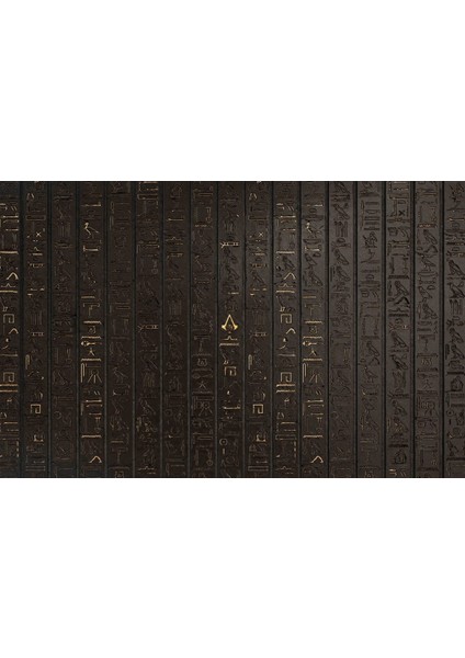 Fütüristik Hiyeroglif Tablet Cam Tablo