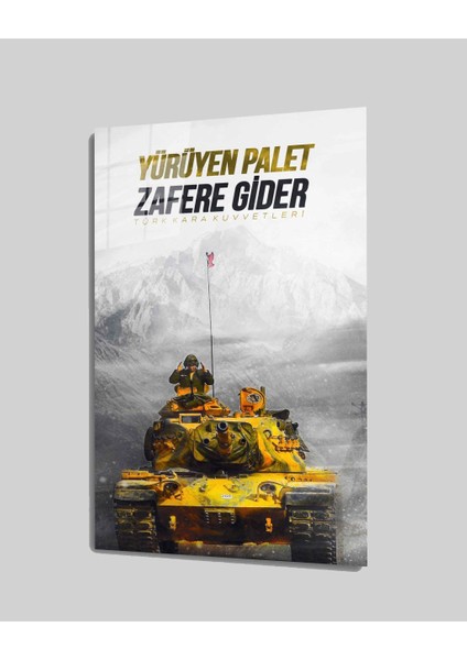 Tank ve Türk Askeri Cam Tablo