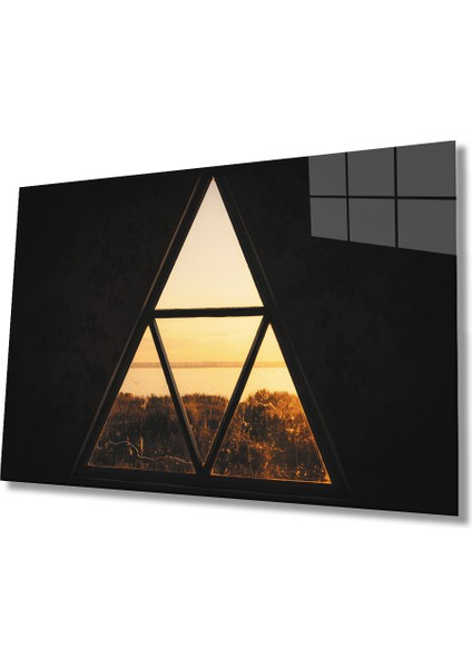 Pencere Cam Tablo Gün Batımı Pencere Cam Tablo