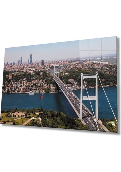 Istanbul Manzarası Boğaz Köprü Cam Tablo