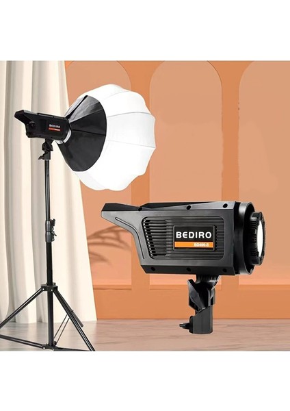 Filli Kutum Fotoğraf Stüdyosu LED Sürekli Video Işığı Lambası  65  cm Bowens Fener Tarzı Softbox  210  cm