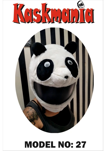 Peluş Kask Kılıfı Panda