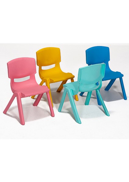 Junior 6 Adet Kreş Anaokulu Çocuk Sandalyesi Sert Plastik- Mavi modelleri