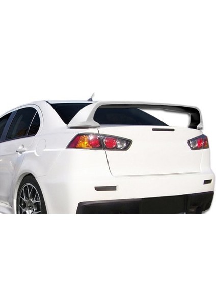 Mitsubishi Lancer x Evo Bagaj Üstü Spoiler 2009+ Yüksek Siyah Boyalı