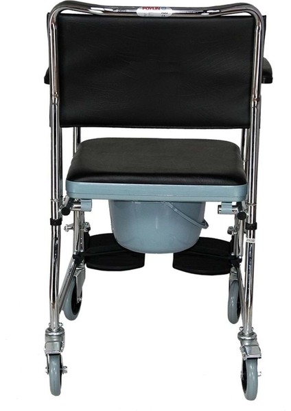 Tekerlekli Tuvalet ve Banyo Sandalyesi Klozete Uyumlu Hasta Tuvaleti