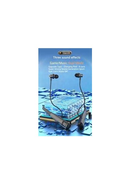 Y10 - 100 Saat Şarj Kapasiteli LCD Şarj Göstergeli Düşük Gecikme Super Bass Siyah Boyun Bantlı Bluetooth Kulaklık