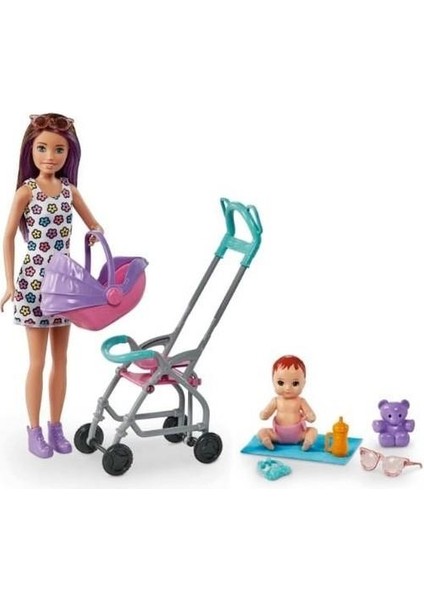 CLZ505 Mattel Barbie Bebek Bakıcılığı Oyun Seti Lisanslı Ürün -GXT34
