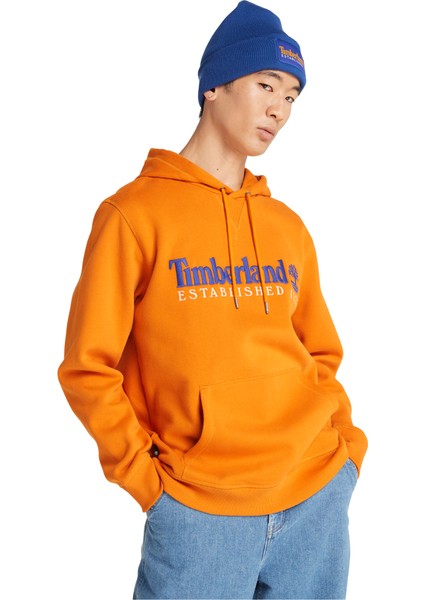 Ls 50TH Anniversary Est. 1973 Erkek Turuncu Kapüşonlu Sweatshirt