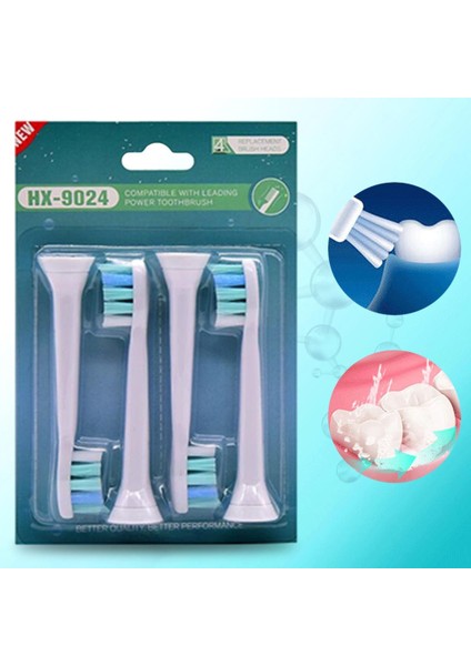 Phillips HX9024 Için Yedek Diş Fırçası Kafaları 4'lü Paket (Yurt Dışından)