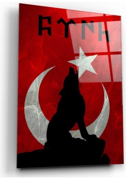 Kurt ve Bayrak Cam Tablo